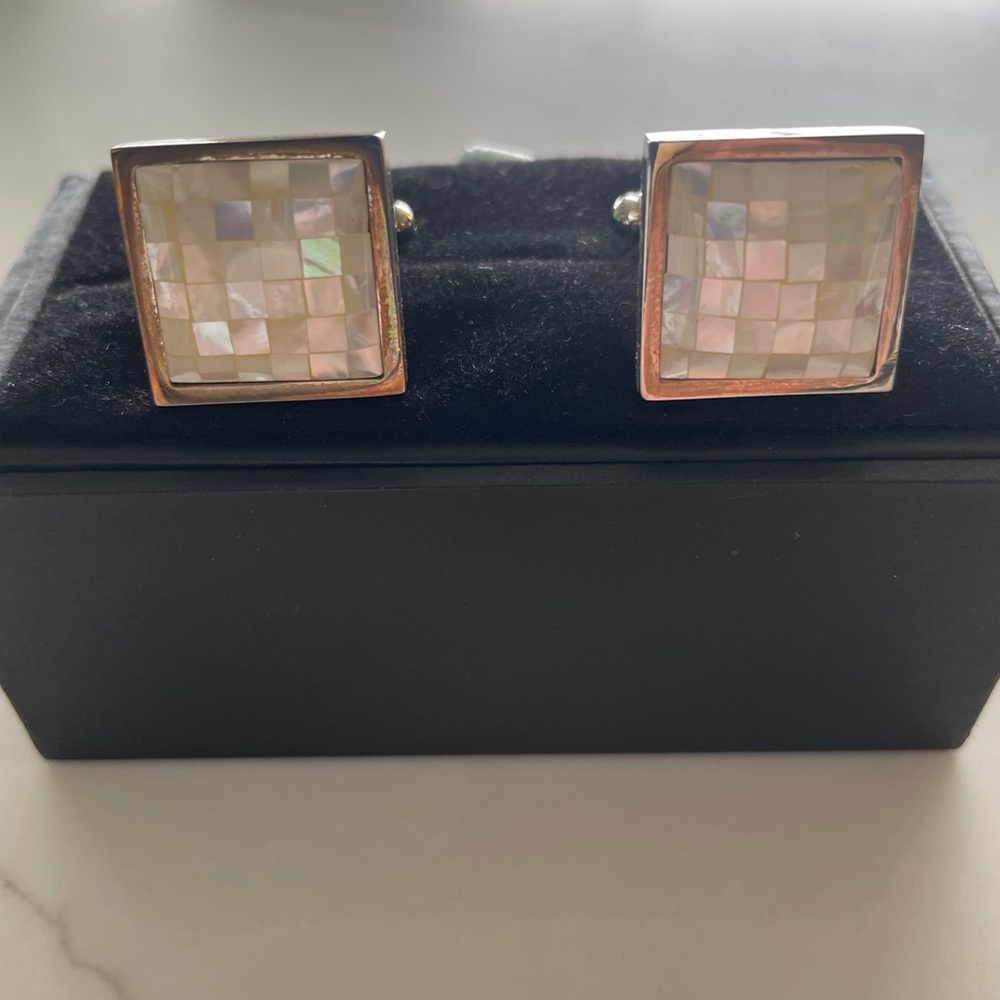 Square Mother of Pearl Cufflinks